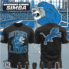 Detroit Lions Simba Mascot Football Graphic T Shirt Detroit Lions Simba Mascot Football Graphic T Shirt