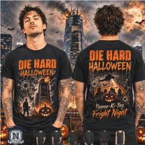 Die Hard Nakatomi Tower Yippee Ki Yay Spooky Halloween Graphic T Shirt