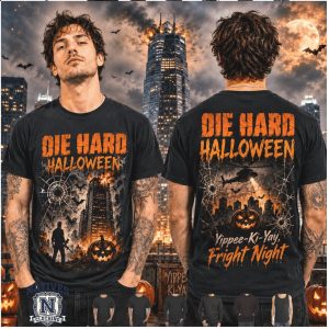 Die Hard Nakatomi Tower Yippee Ki Yay Spooky Halloween Graphic T Shirt