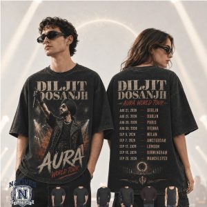 Diljit Dosanjh Aura World Tour Concert Vintage T Shirt Diljit Dosanjh Aura World Tour Concert Vintage T Shirt