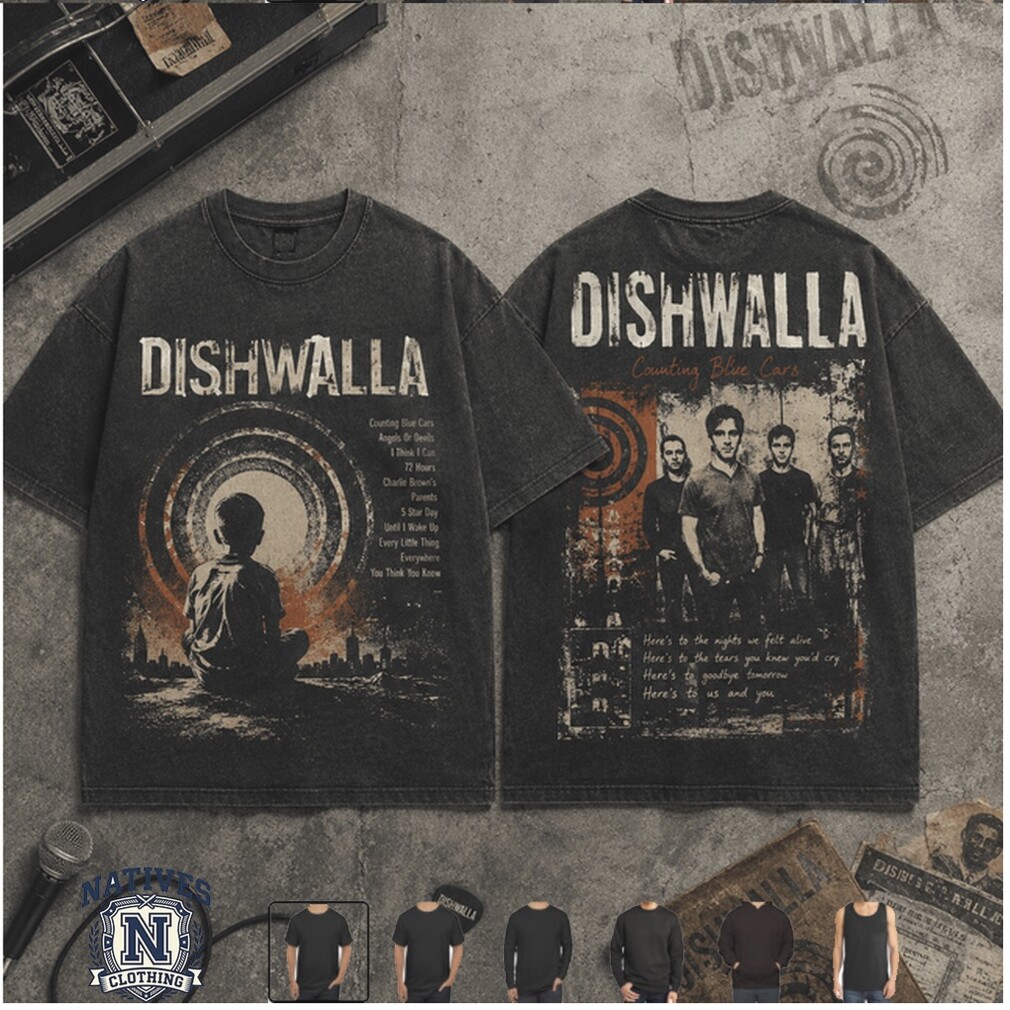 Dishwalla Counting Blue Cars Band Photo Vintage Graphic T Shirt Dishwalla Counting Blue Cars Band Photo Vintage Graphic T Shirt