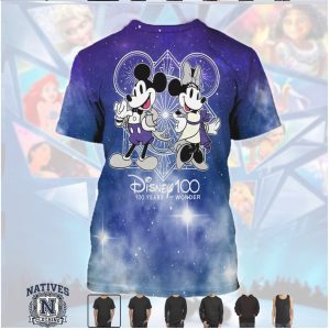 Disney 100 Years Of Wonder Mickey Mouse Galaxy Space T Shirt