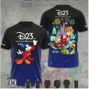 Disney D23 2026 Sorcerer Mickey Castle Event Fan T Shirt