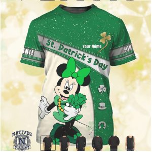 Disney Minnie Mouse St Patricks Day Shamrock Custom Name T Shirt