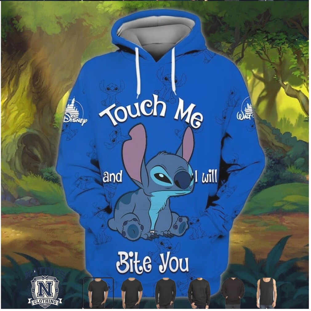 Disney Stitch Touch Me And I Will Bite You Cute Cartoon T Shirt Disney Stitch Touch Me And I Will Bite You Cute Cartoon T Shirt