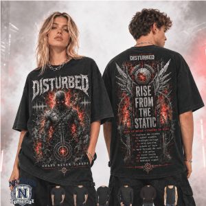 Disturbed Rise From The Static Heavy Metal Band Graphic T Shirt