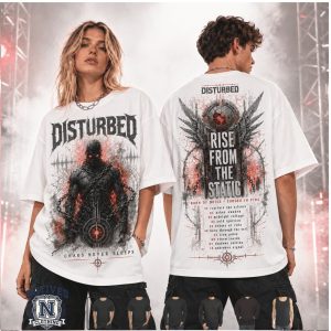 Disturbed Rise From The Static Heavy Metal Band Graphic T Shirt