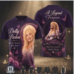 Dolly Parton A Legend Forever Purple Vintage Memorial T Shirt