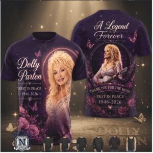 Dolly Parton A Legend Forever Purple Vintage Memorial T Shirt
