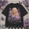 Dolly Parton Butterfly Pink Glitter Floral T Shirt Dolly Parton Butterfly Pink Glitter Floral T Shirt