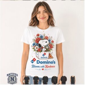 Dominos Pizza Snoopy Floral Box Classic T Shirt