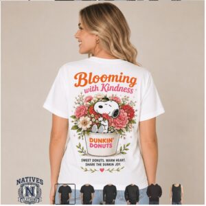 Dunkin Donuts Snoopy Bloom With Kindness T Shirt