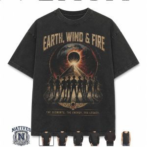 Earth Wind And Fire Solar Eclipse Pyramid Vintage T Shirt