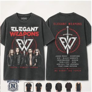 Elegant Weapons Heavy Metal Band Truth Power Honor T Shirt