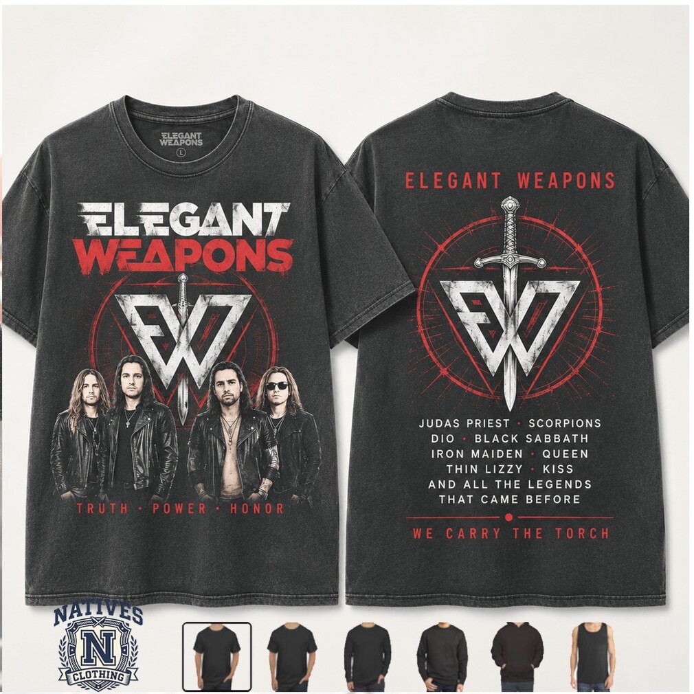 Elegant Weapons Heavy Metal Band Truth Power Honor T Shirt Elegant Weapons Heavy Metal Band Truth Power Honor T Shirt