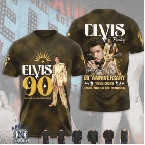 Elvis Presley 90th Birthday Celebration Gold Suit T Shirt