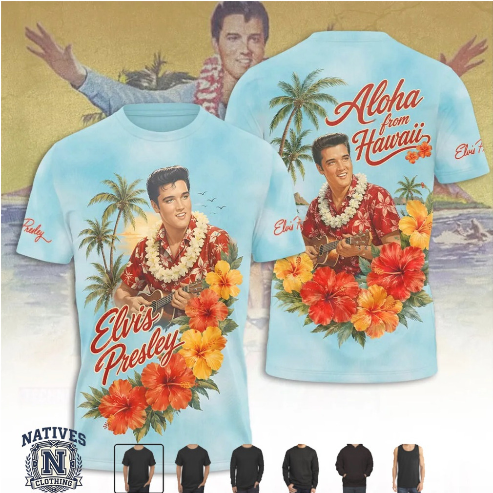 Elvis Presley Aloha From Hawaii Vintage Tropical T Shirt Elvis Presley Aloha From Hawaii Vintage Tropical T Shirt