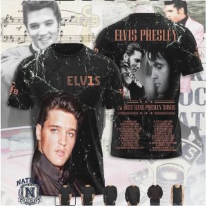 Elvis Presley Classic Song List Music Legend T Shirt