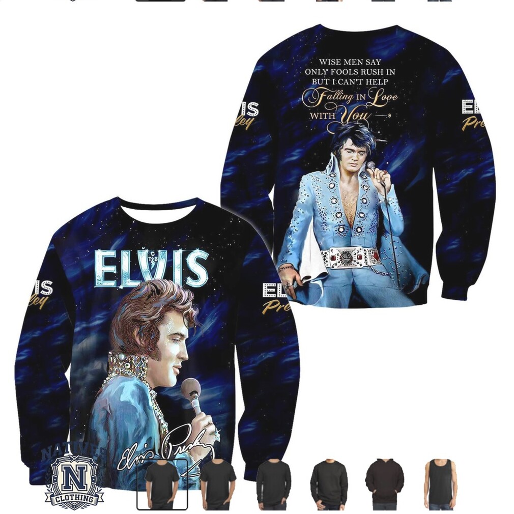 Elvis Presley Falling In Love With You Lyric Graphic T Shirt Elvis Presley Falling In Love With You Lyric Graphic T Shirt