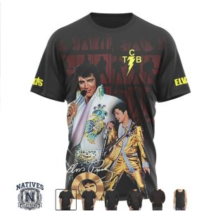 Elvis Presley From Memphis Golden Suit Stage Performance Music T Shirt