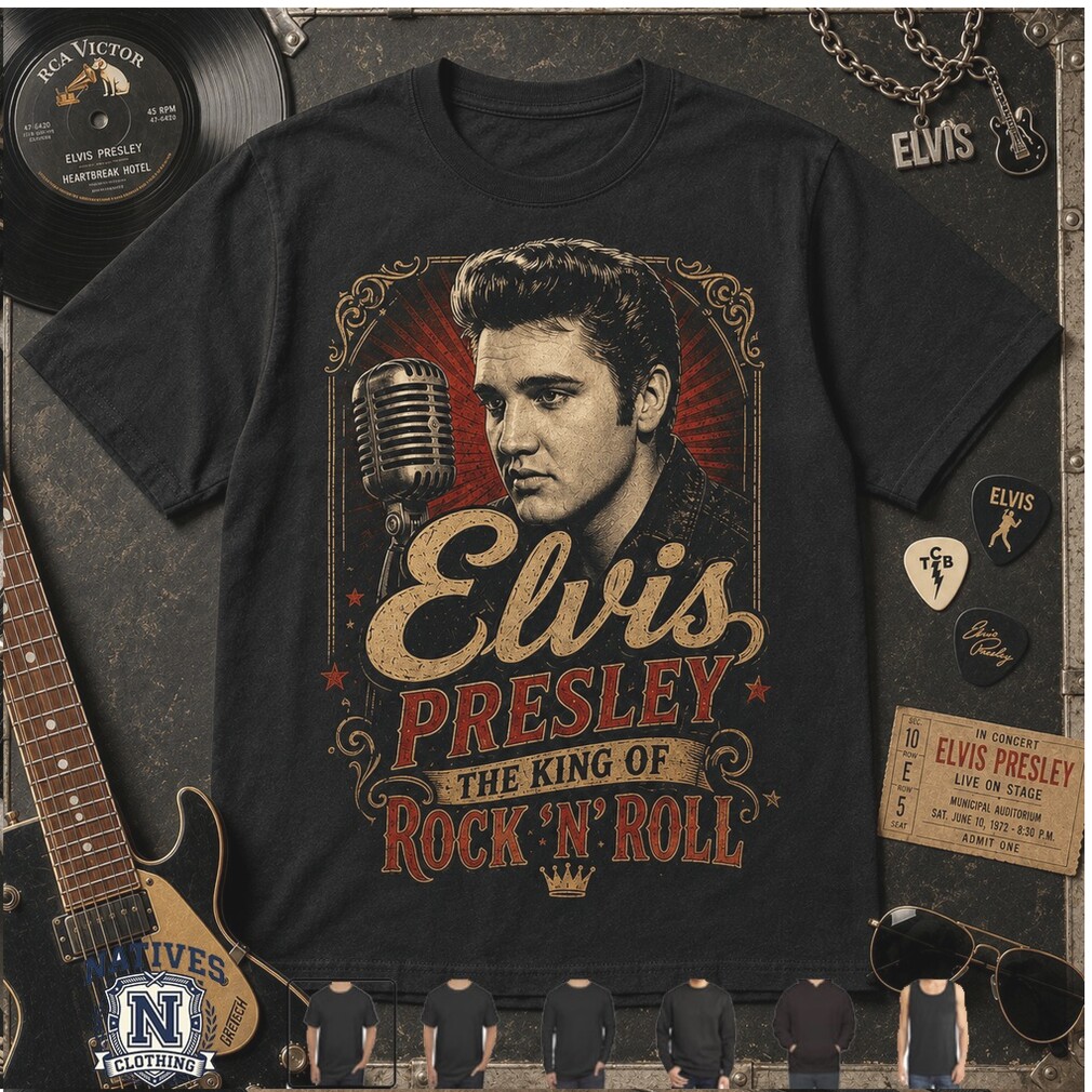 Elvis Presley King Of Rock N Roll Vintage Concert T Shirt Elvis Presley King Of Rock N Roll Vintage Concert T Shirt