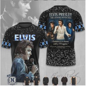 Elvis Presley Legend Never Dies V8 Engine Quote T Shirt