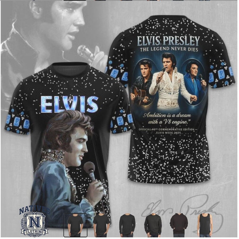 Elvis Presley Legend Never Dies V8 Engine Quote T Shirt Elvis Presley Legend Never Dies V8 Engine Quote T Shirt