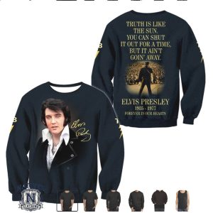 Elvis Presley Portrait Truth Is Like The Sun Signature Graphic T Shirt