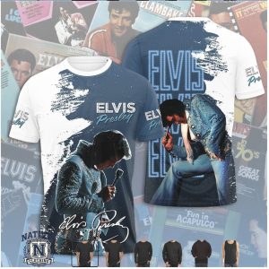 Elvis Presley Retro Vintage Album Cover Classic Concert Style T Shirt