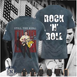 Elvis Presley Still The King Rock And Roll Vintage Dark Grey T Shirt
