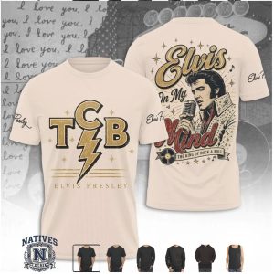 Elvis Presley TCB In My Mind The King Of Rock And Roll Beige T Shirt