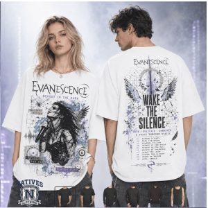 Evanescence Wake The Silence Gothic Rock Band Graphic T Shirt