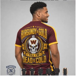 Washington Commanders Skull Skeleton Dead And Cold Graphic T Shirt