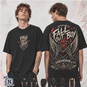 Fall Out Boy Save Rock And Roll Winged Heart Band Graphic T Shirt