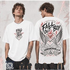 Fall Out Boy Save Rock And Roll Winged Heart Band Graphic T Shirt