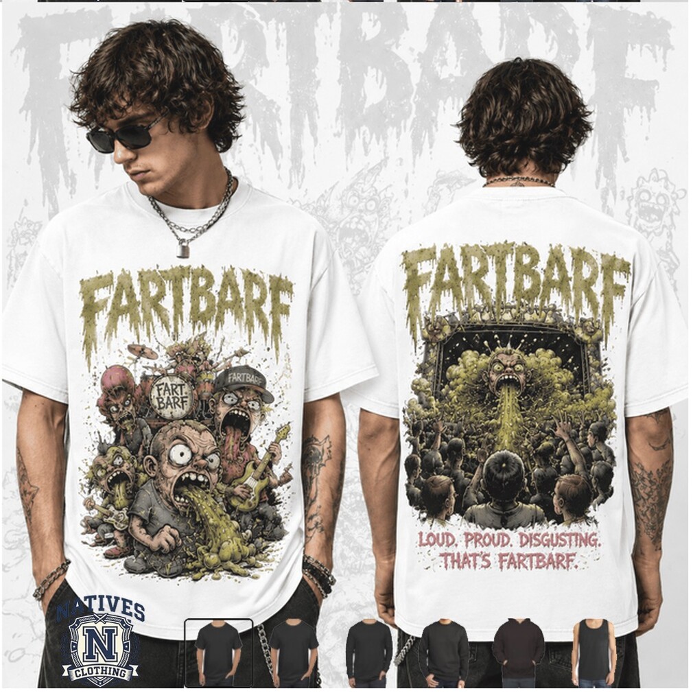 Fartbarf Band Vintage Monster Comic Graphic Rock T Shirt Fartbarf Band Vintage Monster Comic Graphic Rock T Shirt