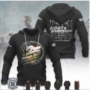 Fast And Furious 25th Anniversary Thank You For The Memories T Shirt