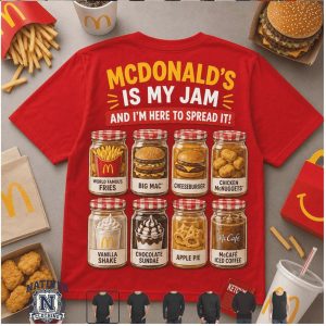 Fast Food McDonald Burger Fries Jars Jam Classic Graphic T Shirt
