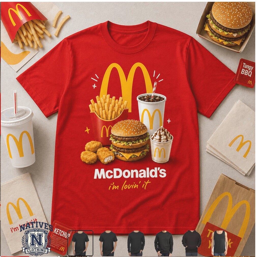 Fast Food McDonald Burger Fries Jars Jam Classic Graphic T Shirt Fast Food McDonald Burger Fries Jars Jam Classic Graphic T Shirt