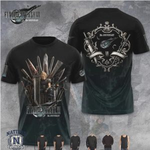 Final Fantasy VII 30th Anniversary Cloud Strife Sword Crest T Shirt