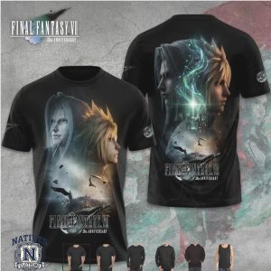 Final Fantasy VII 30th Anniversary Cloud and Sephiroth Portrait T Shirt