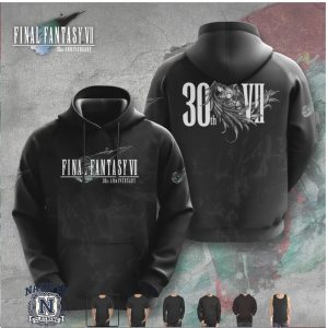 Final Fantasy VII 30th Anniversary Logo Crest Emblem Graphic T Shirt