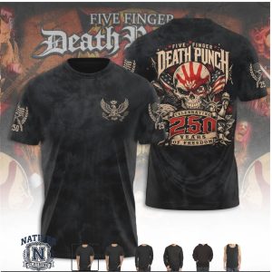 Five Finger Death Punch 250 Years Of Freedom Skull T Shirt