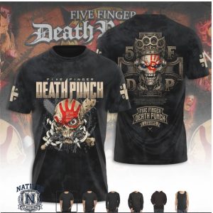 Five Finger Death Punch Legions Skull Brass Knuckles Logo T Shirt