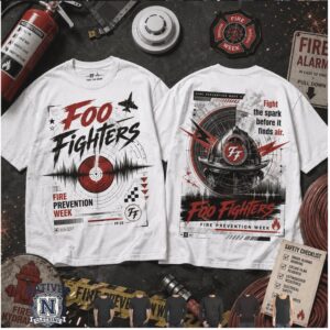 Foo Fighters Fire Prevention Week Fight The Spark Vintage T Shirt