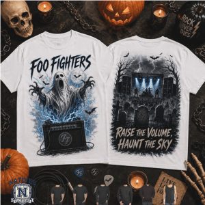 Foo Fighters Ghost Amp Raise The Volume Haunt The Sky Rock T Shirt