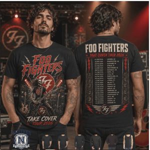 Foo Fighters Take Cover Tour 2026 Rock Band Concert T Shirt