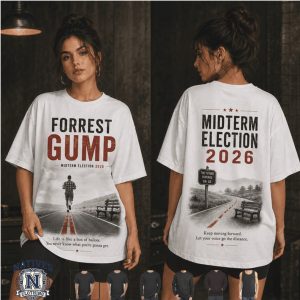 Forrest Gump Midterm Election 2026 Running Road Vintage Movie T Shirt