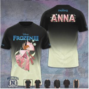Frozen 3 Anna Floral Winter Fantasy Movie Fan T Shirt