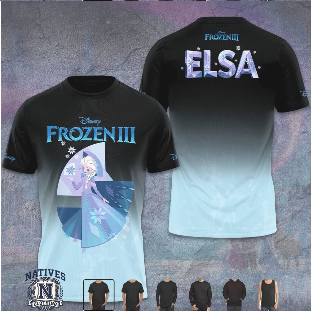 Frozen 3 Elsa Snowflake Ice Queen Movie Fan T Shirt Frozen 3 Elsa Snowflake Ice Queen Movie Fan T Shirt